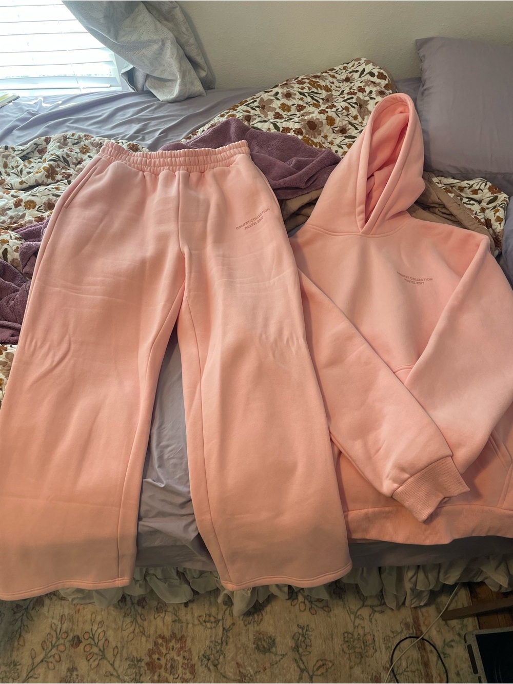 Women's set of FOUR comfort matching sets. Pink, green, black, navy